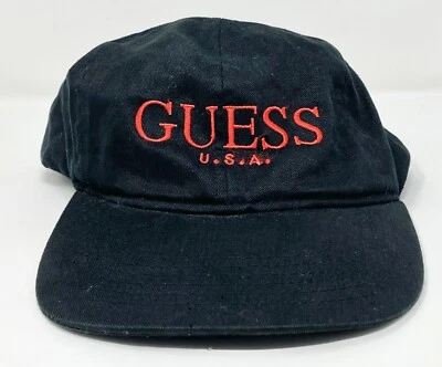 De colección Años 90 Guess Jeans EE. UU. Logo Deletreado Snapback Gorra Sombrero Foto 1 de 4