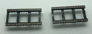 2 X 28 pin wide Turned pin DIL DIP Socket 2.54mm Pitch .60" 3A Uk seller - Picture 1 of 3