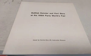 GOTTLIEB DAIMLER & KARL BENZ at the 1889 PARIS World's Fair Booklet - Bild 1 von 3