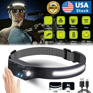 USA COB + LED Stirnlampe Headlight Taschenlampe Arbeitslichtleiste Kopfbandlampe - Bild 1 von 11