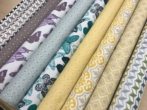 TAPESTRY FABRIC UPHOLSTERY MATERIAL FIRE RETARDANT 140 CMS diamonds butterfly - Picture 1 of 54