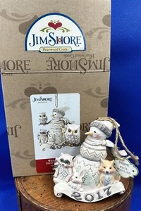 Jim Shore Snowman Christmas Ornament 4060104 White Woodland 2017 NOB - Picture 1 of 9