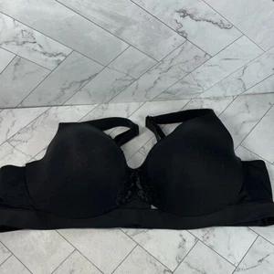 NWOT Cacique Lane Bryant Womans Bra Black Lightly Lined Balconette UNDERWIRE 46D - Picture 1 of 7