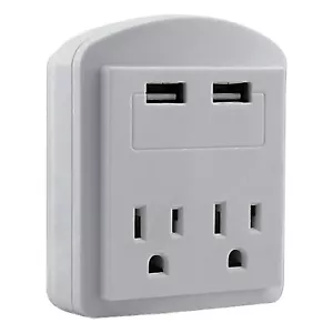5 Core European Travel Plug Adapter, International Power Plug Surge Protector - Picture 1 of 11