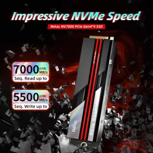Netac 1T 500GB Solid State Drive NVMe PCIe3.0 and PCIe4.0 Internal SSD lot - Afbeelding 1 van 23