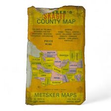 Metsker's Map Skagit County Washington 1970s The Sportsmen's Pocket Guide