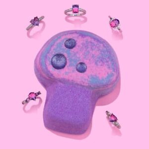 Charmé arôme champignon magique bombe de bain et mystère pierre ombre rose et violet taille 8