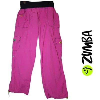 Pantalones cargo Zumba para mujer talla XXL Electro Dance rosa y negro Foto 1 de 4