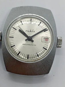 VINTAGE Lot Rare Germany GDR made Ruhla 24 watch 1970's sold for parts only! - Picture 1 of 14