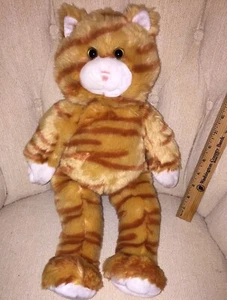 Build A Bear orange gewebterte Katze im Ruhestand 17 Zoll Stofftier Plüschtier - Bild 1 von 6