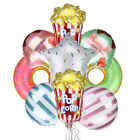 Donut Party Decorations 9Pcs Colorful Balloons Mixed Styles Ice Cream Cart-RP