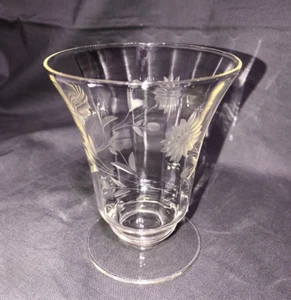 Vintage Sunflower Hand Cut & Faceted Juice Glass - Picture 1 of 5