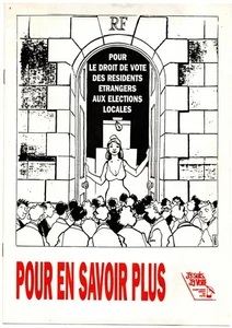 TARDI. Livret. Pour le droit de vote des étrangers aux élections.  Vers 1993 - Imagen 1 de 1