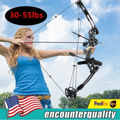 Arco composto curvo com 12x conjunto de flechas mão direita para treinamento de caça adulto - Imagem 1 de 4