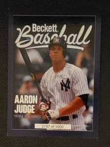 AARON JUDGE CODY BELLINGER 2018 BECKETT PROMO CARD  /5000 🔥 RARE SP 🔥 YANKEES - Picture 1 of 2