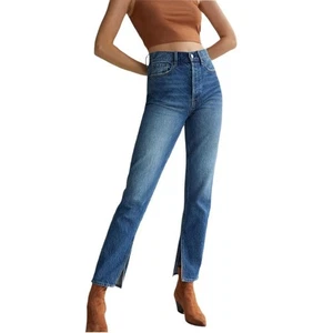 Pacsun Damen Gr. 29 Ultra High Rise Slim Denim Jeans Split Hem - Bild 1 von 16