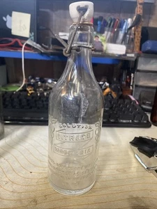 Antique Apothecary Citrate of Magnesia Bottle With Wire and Glass Stopper - Picture 1 of 8