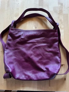 Tasche Rucksack Leder Brombeer - Bild 1 von 6