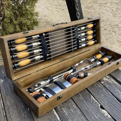 Gift set of skewers "Hunter" - Image 1 of 4