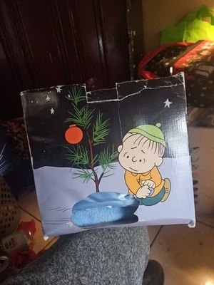 Manta de seguridad azul Peanuts Linus con ribete satinado parche Linus 60x52 Foto 1 de 4