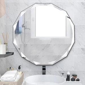 QDSSDECO 30" x 30" Beveled Edge Frameless Wall Mount Mirror, Unique Vanity Mi... - Picture 1 of 1