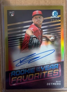 2022 Bowman Chrome Rookie of the Year Favorites Auto Gold REID DETMERS (#17/50) - Picture 1 of 2