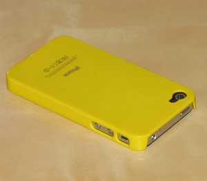 Funda protectora trasera rígida amarilla para Apple iPhone 4G - Imagen 1 de 1
