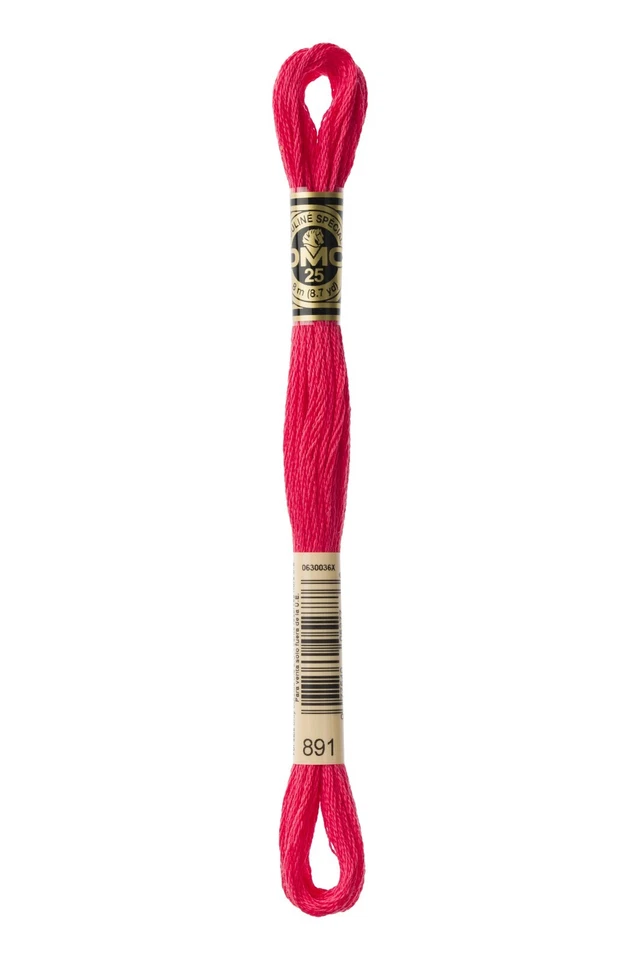 DMC - Color # 891 - (Geranium) -- Embroidery Floss -- Per Skein - Image 1 of 1