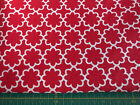 Red Flowers 100% bawełna tkanina sprzedawana na podwórku #630