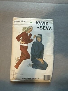 VTG 1983 Kwik Sew Pattern 1230 Misses Jogging Suit knit stretch sizes XS-L - Picture 1 of 9