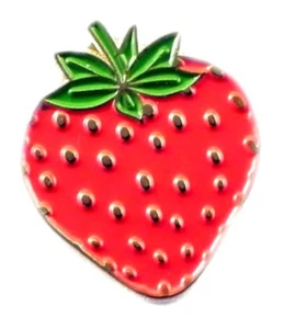 Strawberry Enamel Pin Badge - Foto 1 di 1