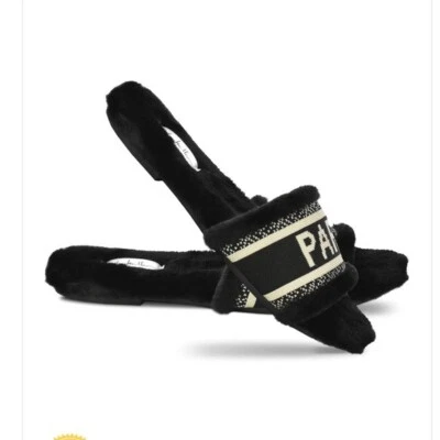 Acogedoras zapatillas Nicole Miller de piel sintética negras talla 8,5 nuevo en caja NUEVO_ Foto 1 de 4