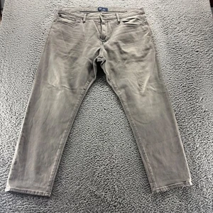 Gap 1969 Jeans Mens 38x30 Gray Light Wash Cotton Blend Stretch Straight Tapered - Picture 1 of 10