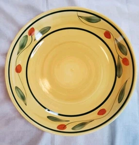 Pier 1 Amalfi Handpainted Earthenware 12" Large Serving Bowl Floral Italy Made - Picture 1 of 6