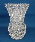 Vintage Crystal Echt Bleikristall Ball Vase Diamond Cut Sawtooth Edge 5”H