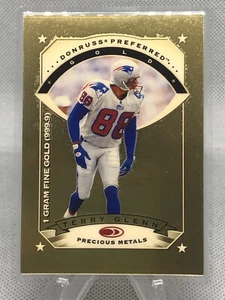 Terry Glenn 1997 Preferred 1 Gram Pure GOLD (.9999) Precious Metal Patriots - Imagen 1 de 2