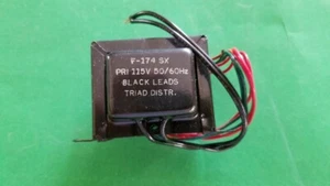Vintage Triad F-174 SX Transformer PRI 115 50/60HZ Black Leads - Picture 1 of 3