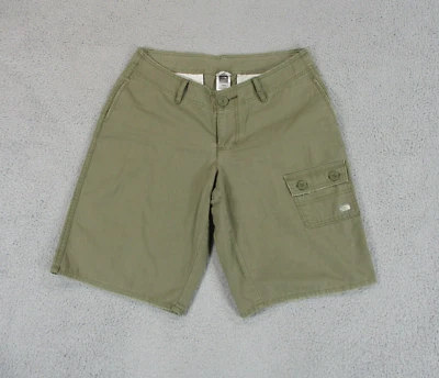 Pantalones Cortos North Face Para Mujer 8 Verdes Rip Stop Chino Aire Libre Caminata Campamento Largos Informales Foto 1 de 4