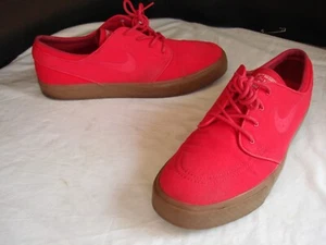 Nike SB Zoom Stefan Janoski Men Sneakers Shoes Hyper Red Canvas Gum Sole Sz 11.5 - Picture 1 of 8