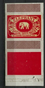 Elephant Vintage made in Sweden Matchbox Label - Imagen 1 de 2