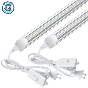 28W T8 2FT LED Shop Light Fixtures 5000K 2Foot LED Integrated Tube Light Bulbs - Picture 1 of 11