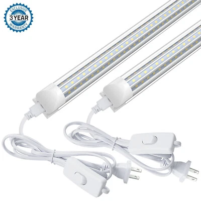 2Pcs LED Tube Lights T8 2FT 28W Garage LED Shop Light Fixture 6000K Cabinet Lamp - Image 1 of 4