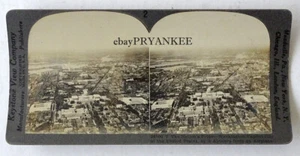 c1910 AERIAL VIEW of WASHINGTON DC Antique REAL PHOTO Stereoview Card - Picture 1 of 2