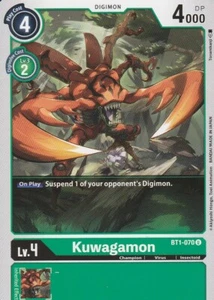 Juego de cartas Bandai Digimon 2020 - Kuwagamon BT1 070 C - Imagen 1 de 2