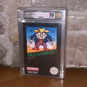 Totalmente Nuevo NES Wild Gunman Grado VGA 90 Oro Casi Nuevo + Versión Española Juego de Caja Negra - Imagen 1 de 3
