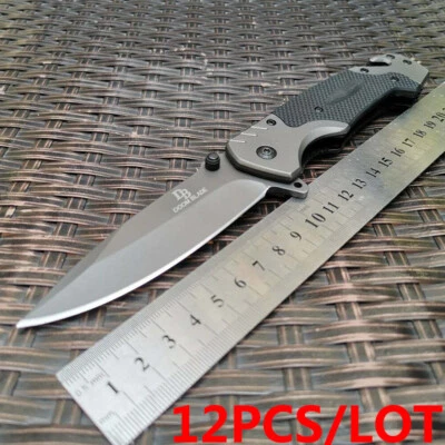 12X Tactical Pocket Knife Lightweight G10 Guard Handle Hunting and Camping Knife - Image 1 of 4