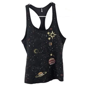 Ultracor Women's Size XS Black Galaxy Racerback Athletic Tank Top Workout - Picture 1 of 7
