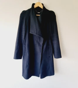 Chaqueta Abrigo TED BAKER Mezcla Lana Negra TALLA 0 Au 6 Bolsillos Colbeck - Imagen 1 de 9