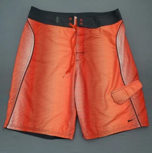 Nike Swimming Shorts Men's 32 Red/Orange/Black adjustable drawstring light Wt. - Picture 1 of 8