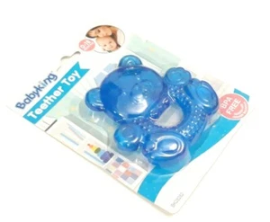 NEW BABY KING WATER FILLED TEETHER 0-18 MONTHS BEAR BLUE - Picture 1 of 1